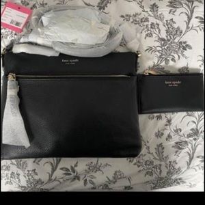 Kate spade cross body bag and matching credit card holder